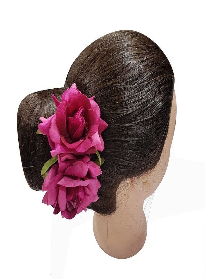 بوكسو مشابك شعر بوكسو المخملية الوردية، إكسسوارات شعر، دبوس تصفيف الشعر، بروش للنساء والفتيات، 20 جرام، عبوة من قطعة واحدة (10932) - Image 3