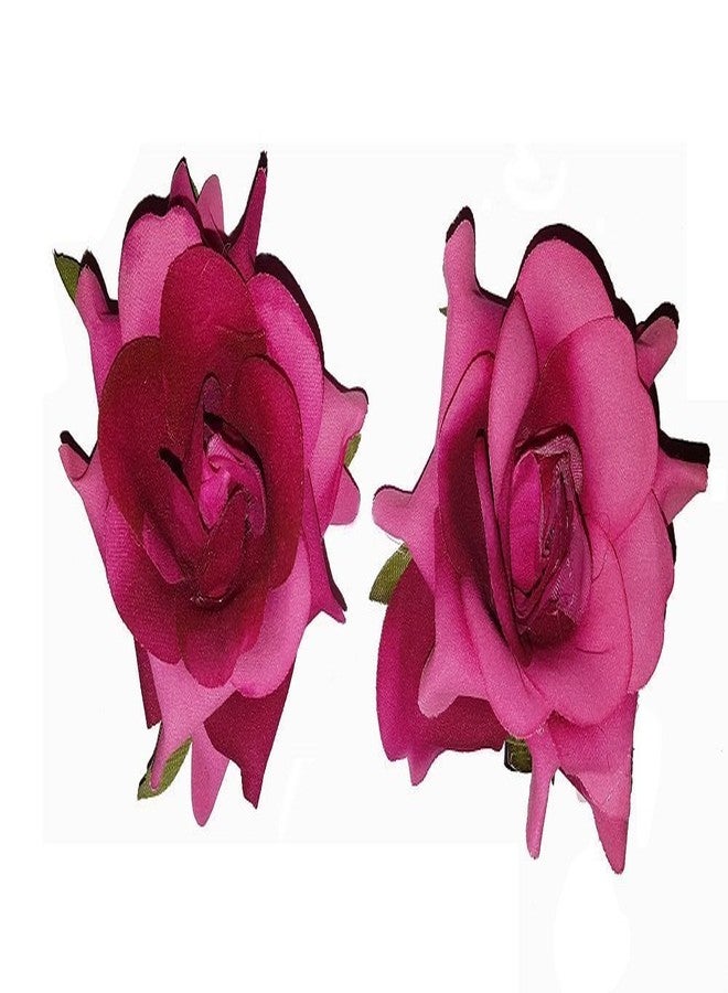 بوكسو مشابك شعر بوكسو المخملية الوردية، إكسسوارات شعر، دبوس تصفيف الشعر، بروش للنساء والفتيات، 20 جرام، عبوة من قطعة واحدة (10932) - Image 1