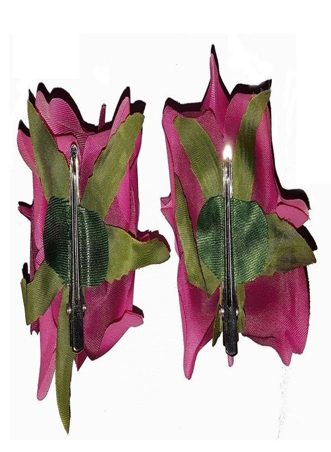 بوكسو مشابك شعر بوكسو المخملية الوردية، إكسسوارات شعر، دبوس تصفيف الشعر، بروش للنساء والفتيات، 20 جرام، عبوة من قطعة واحدة (10932) - Image 2