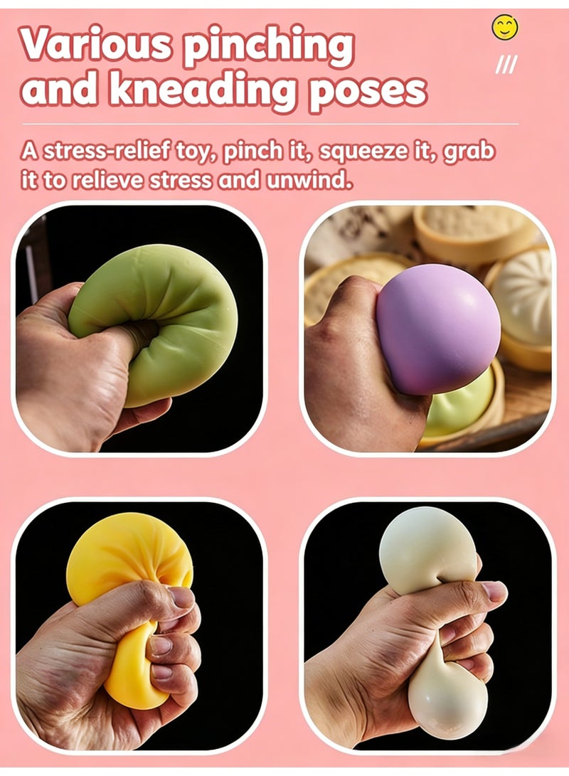 لعبة بانز سكويشيز | لعبة باوزي لامعة لطيفة لتخفيف التوتر مع قاعدة من مادة البولي بروبيلين - مصنوعة من مادة TPR آمنة، محمولة للمكتب، ديكور مكتبي وهدايا للأطفال - Image 3