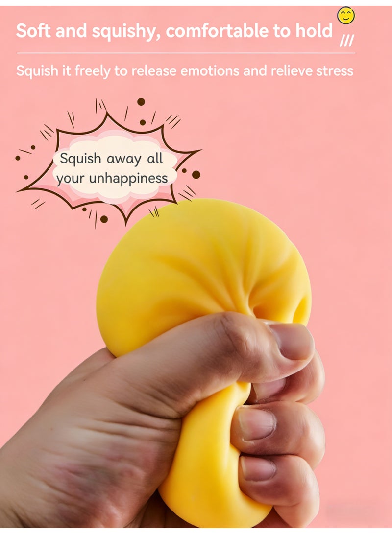 لعبة بانز سكويشيز | لعبة باوزي لامعة لطيفة لتخفيف التوتر مع قاعدة من مادة البولي بروبيلين - مصنوعة من مادة TPR آمنة، محمولة للمكتب، ديكور مكتبي وهدايا للأطفال - Image 4