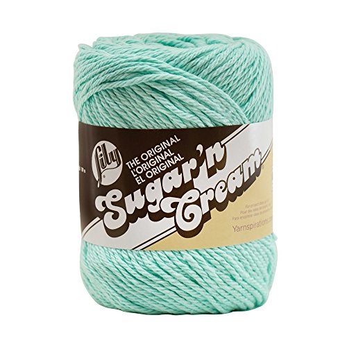 Lily Sugar 'N Cream The Original Solid Yarn, 2.5oz, Medium 4 Gauge, 100% Cotton - Aqua Solid - Machine Wash & Dry - Image 1