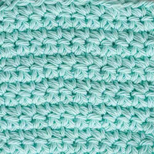 Lily Sugar 'N Cream The Original Solid Yarn, 2.5oz, Medium 4 Gauge, 100% Cotton - Aqua Solid - Machine Wash & Dry - Image 3