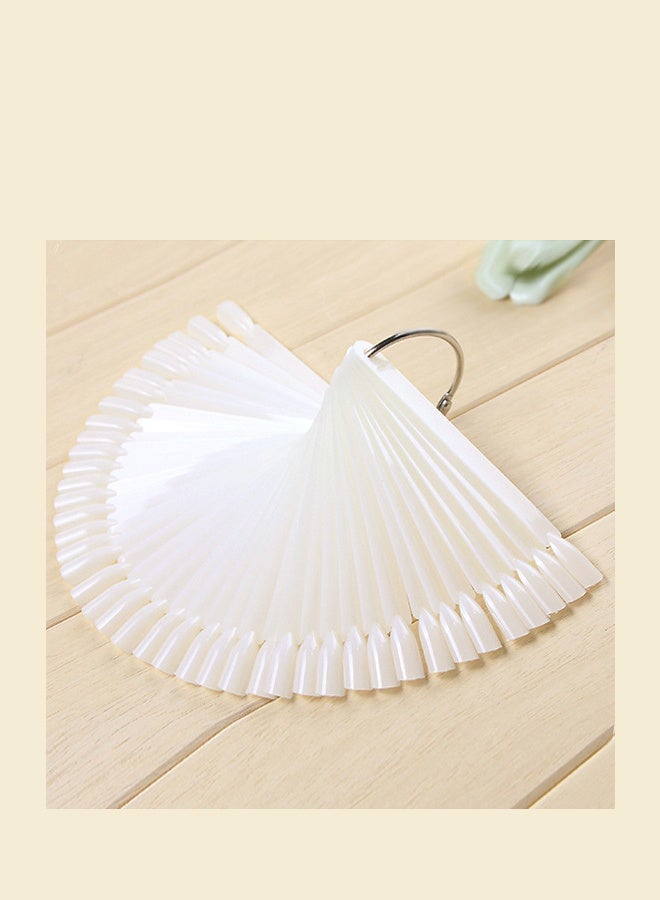 عصي شفافة لعرض طلاء الأظافر مع حلقة، أطراف لعرض طلاء الأظافر على شكل مروحة، عصي عينات أظافر صناعية، عرض ألوان للتدريب على الأظافر، لوح طلاء أظافر شفاف، 150 قطعة - Image 2