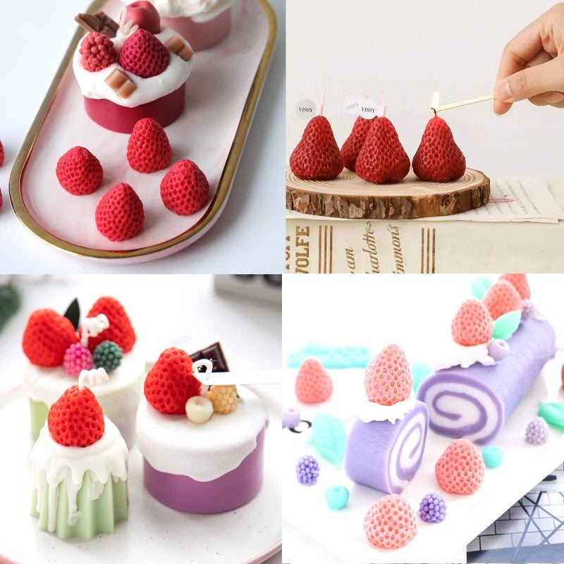 Silicone Mold Set: 5 Pink Fruit Shaped Molds - Food-Grade BPA-Free Flexible Non-Stick Design, Effortless Release & Temperature Resilient, For Baking Crafting Beginners Professionals - Image 4