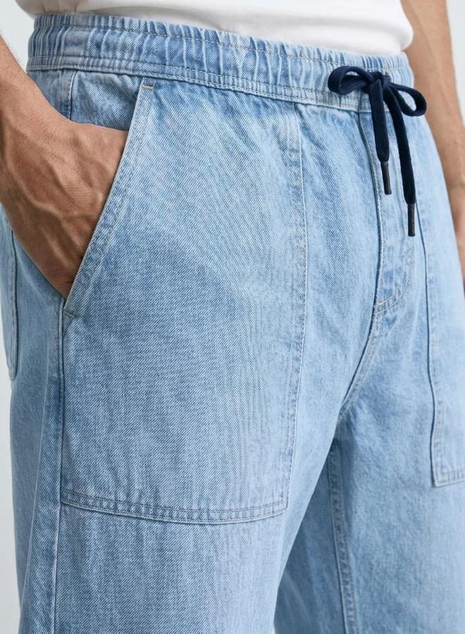 The Indian Garage Co  Men Relaxed Jogger Fit Solid Jeans for Men | Best Price UAE