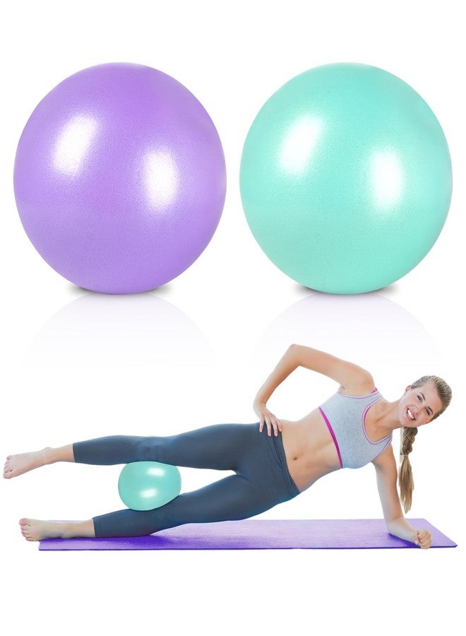 ROLYTA 2 Pcs Yoga Ball 9 Inch, Mini Pilates Ball Exercise Ball, Balance Ball for Core Strength Stability Stretching Physical Therapy Workout at Home Gym Office - Image 1