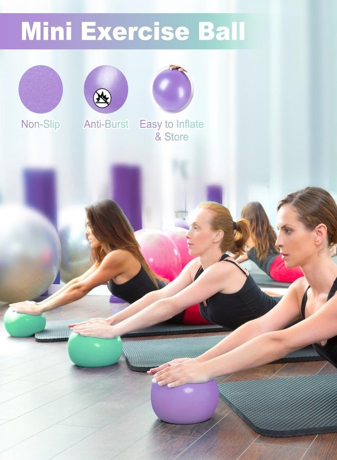 ROLYTA 2 Pcs Yoga Ball 9 Inch, Mini Pilates Ball Exercise Ball, Balance Ball for Core Strength Stability Stretching Physical Therapy Workout at Home Gym Office - Image 3