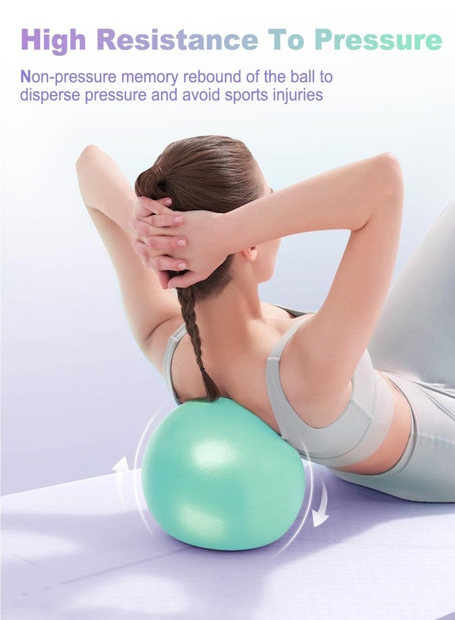 ROLYTA 2 Pcs Yoga Ball 9 Inch, Mini Pilates Ball Exercise Ball, Balance Ball for Core Strength Stability Stretching Physical Therapy Workout at Home Gym Office - Image 5