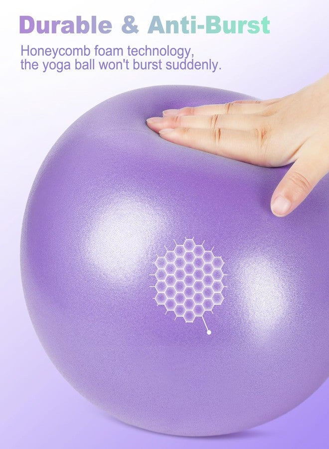 ROLYTA 2 Pcs Yoga Ball 9 Inch, Mini Pilates Ball Exercise Ball, Balance Ball for Core Strength Stability Stretching Physical Therapy Workout at Home Gym Office - Image 4