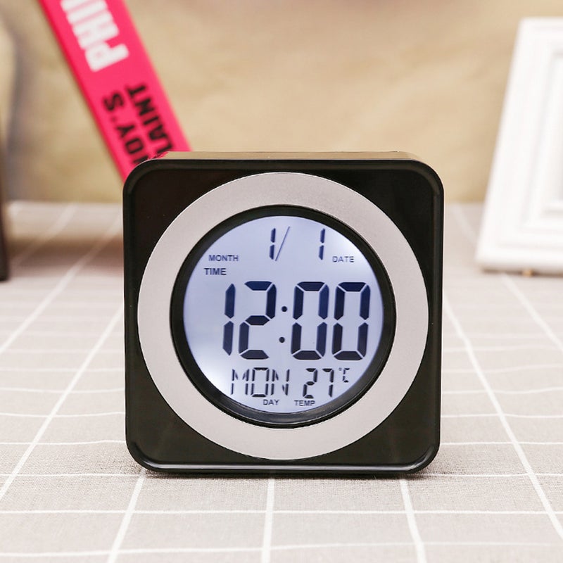 Temperature Alarm Date Month Week Display Alarm Clock Practical Alarm Clock for Home - Image 4