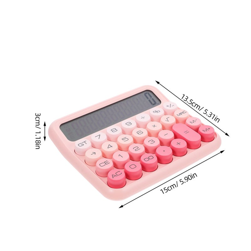 حاسبة أساسية محمولة متدرجة اللون الوردي للمكتب والمدرسة والاستخدام اليومي - Image 3