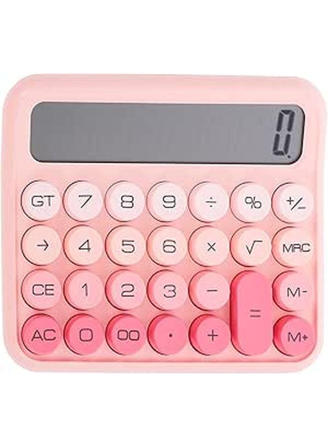 حاسبة أساسية محمولة متدرجة اللون الوردي للمكتب والمدرسة والاستخدام اليومي - Image 1