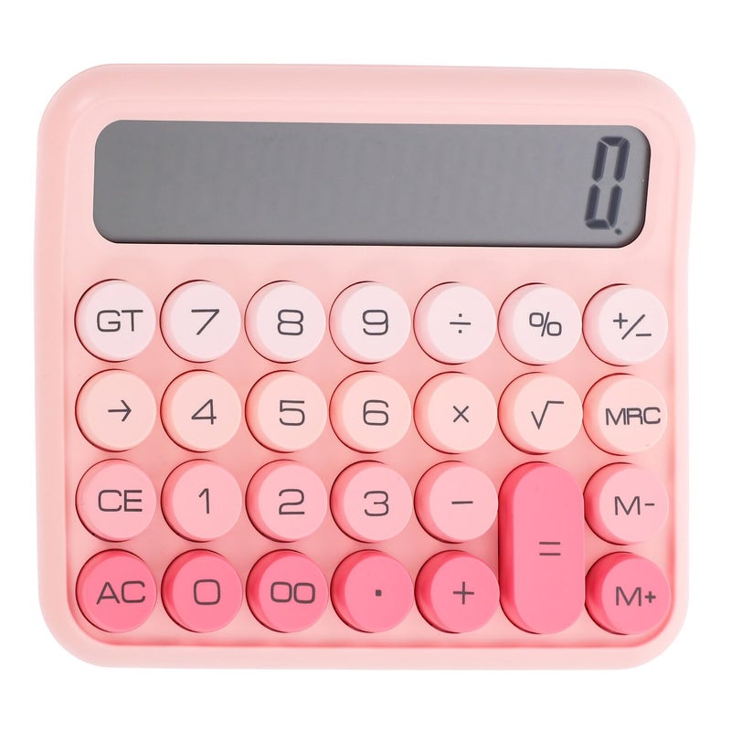حاسبة أساسية محمولة متدرجة اللون الوردي للمكتب والمدرسة والاستخدام اليومي - Image 2