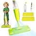 Lullulii Kids Spray Mop Fun Functional Toddler Mop Cleaning SetReal Working Mini Mop Pretend Play Toy Includes Spray BottleWashable Microfiber Pads Montessori Kids Cleaning Toy Set Green - Image 3