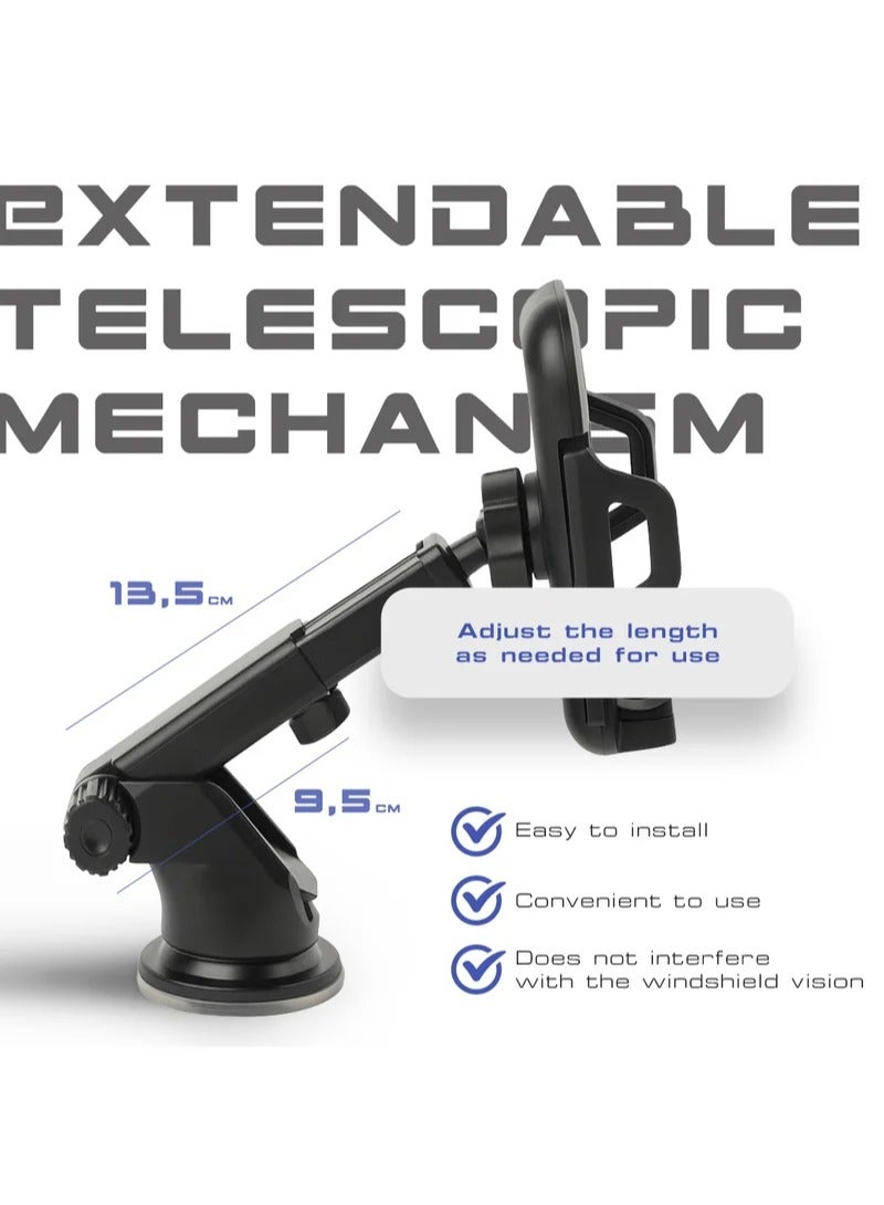 اماروها سيارة الهاتف جبل للسيارات اليدين الحرة 360 الدوار ، حامل ملصق الهاتف السيارة عالمي موبايل الوقوف لوحة القيادة للسيارة الزجاج الأمامي الهواء الهواء الخلوي الهاتف الذكي أبل آيفون برو ماكس سامسونج شياومي - Image 3