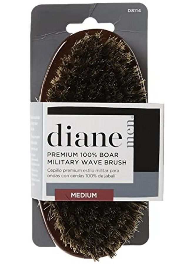 Diane Premium 100% Boar Bristle Brush For Men Medium Firm Bristles For Medium To Coarse Hair Use For Smoothing Styling Wave Styles Soft On Scalp D8114 - Image 4