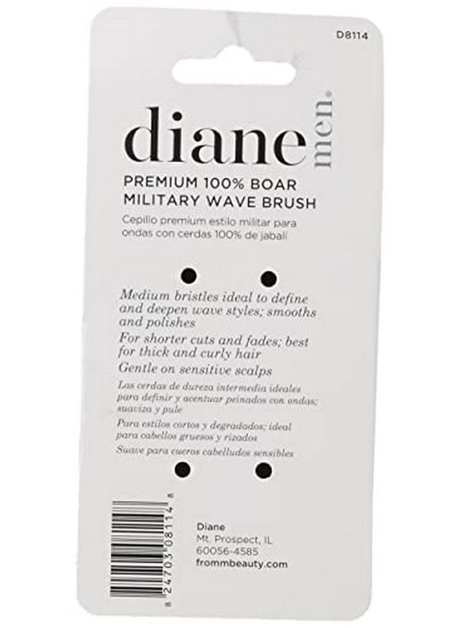 Diane Premium 100% Boar Bristle Brush For Men Medium Firm Bristles For Medium To Coarse Hair Use For Smoothing Styling Wave Styles Soft On Scalp D8114 - Image 5