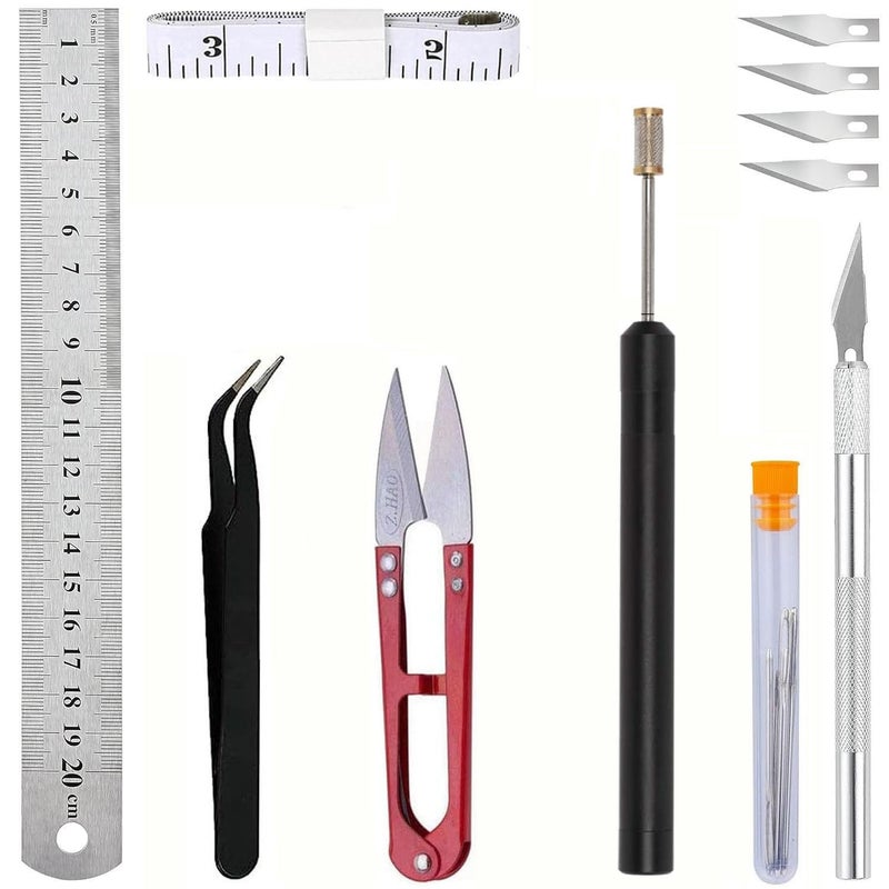 DIY Crafts Leather Edge Dye Pen Edge Dye Roller Pen Wood Handle Stainless Steel Top Edge Dye Roller Oil Pen, Leather Edge Painting Roller Tools for Leather Craft Working Other Accessries (1 Kit) - Image 1