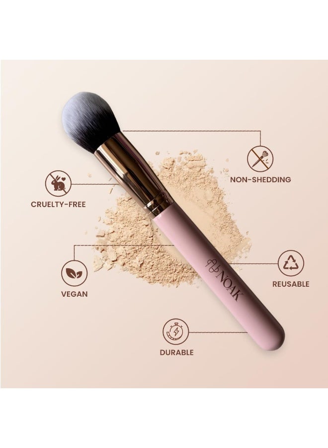 NOAK N124 HD Buffing Brush | Dense Makeup Brush for Foundation, Cream & Powder Blending | Smooth Airbrush Finish | Soft Packed Bristles | Reusable - Image 4