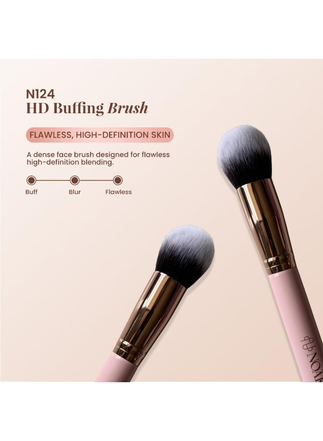 NOAK N124 HD Buffing Brush | Dense Makeup Brush for Foundation, Cream & Powder Blending | Smooth Airbrush Finish | Soft Packed Bristles | Reusable - Image 3