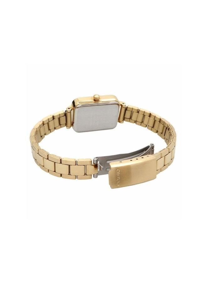 Casio Women's Watch - LTP-V009G-7EUDF White Dial, Gold Band - Image 4