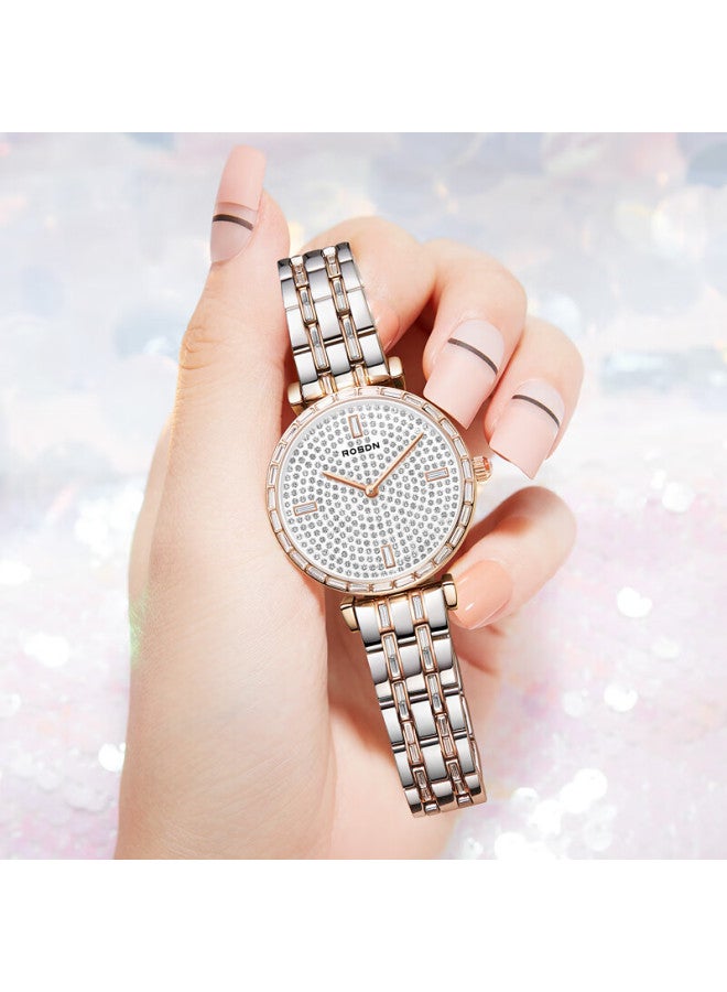 ROSDN Laoston Women's Luxury Starry Sky Diamond Inlaid Simple Ladies Watch New Year Valentine's Day Gift For Girlfriend - Image 4