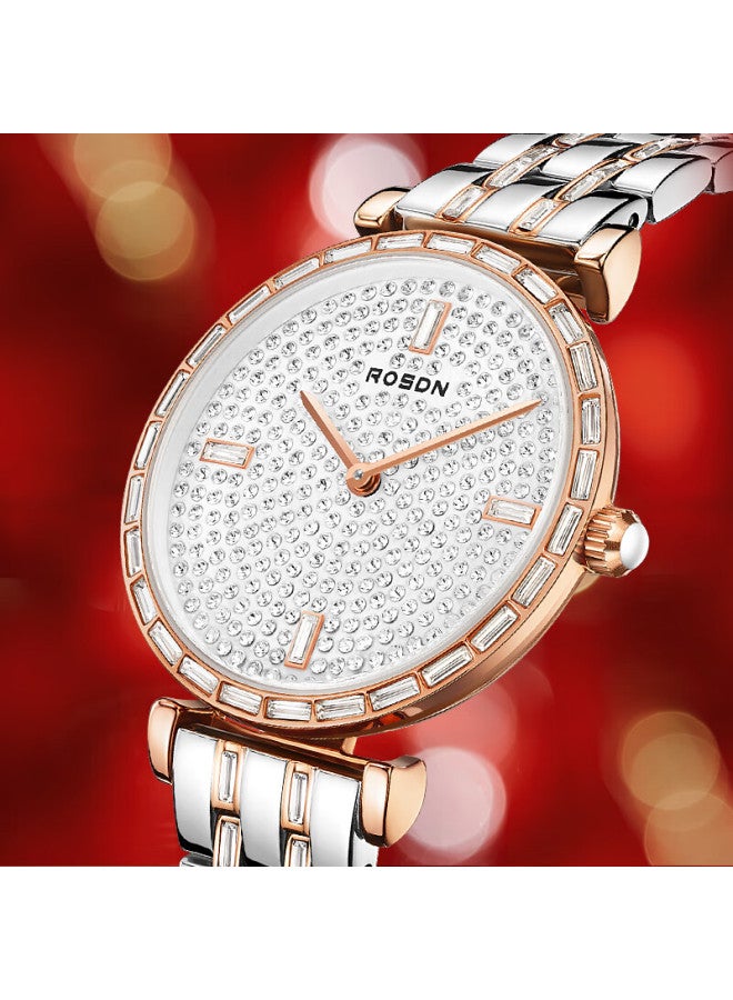 ROSDN Laoston Women's Luxury Starry Sky Diamond Inlaid Simple Ladies Watch New Year Valentine's Day Gift For Girlfriend - Image 1