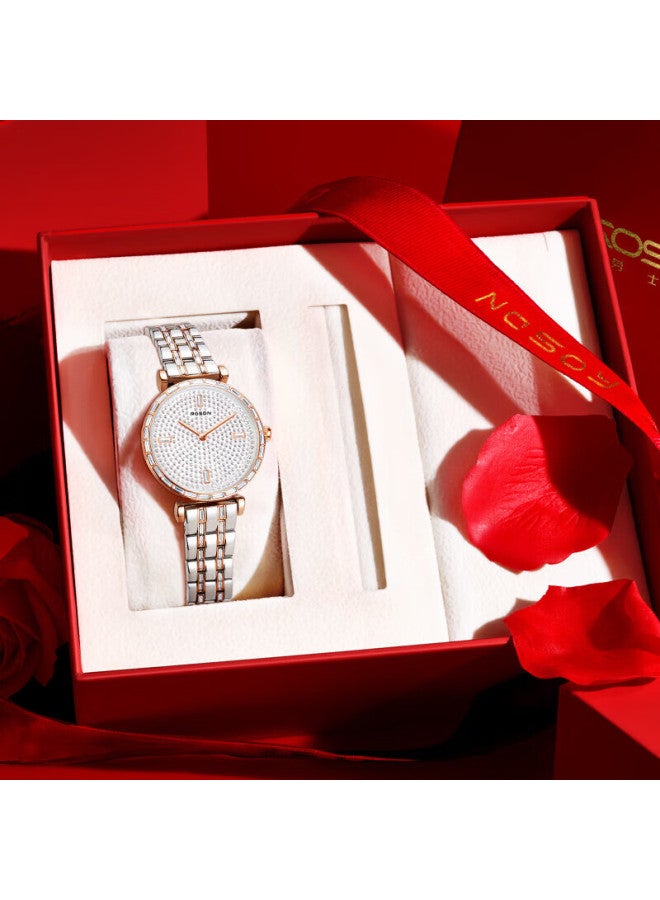 ROSDN Laoston Women's Luxury Starry Sky Diamond Inlaid Simple Ladies Watch New Year Valentine's Day Gift For Girlfriend - Image 2