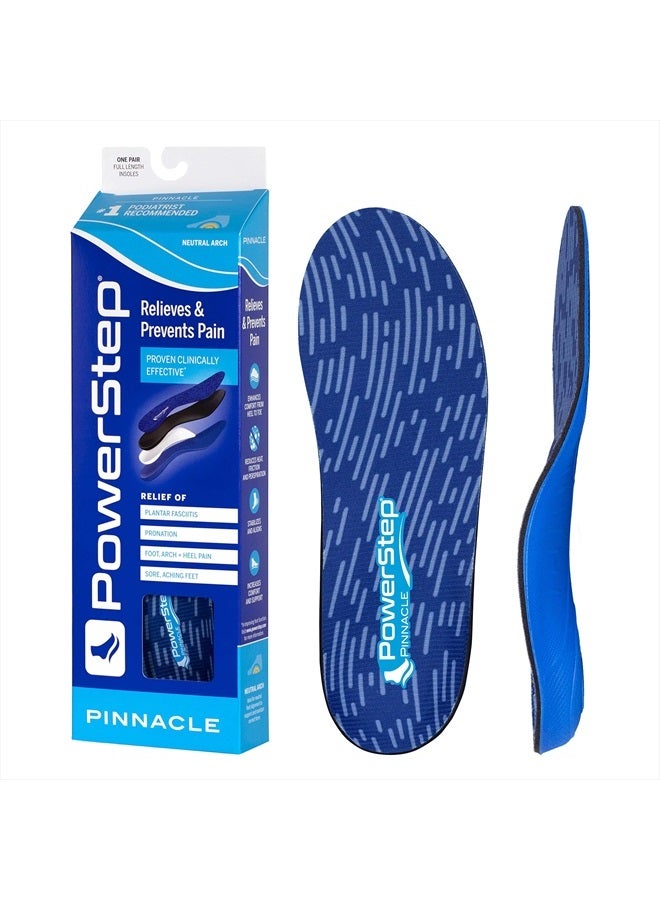 Powerstep نعل قمة - تقويم للعلاج من التهاب اللفافة الأخمصية - نعل تقويمي كامل الطول لدعم القوس مع انحراف معتدل - موصى به من قبل أطباء القدم #1 (م 14-15) - Image 1