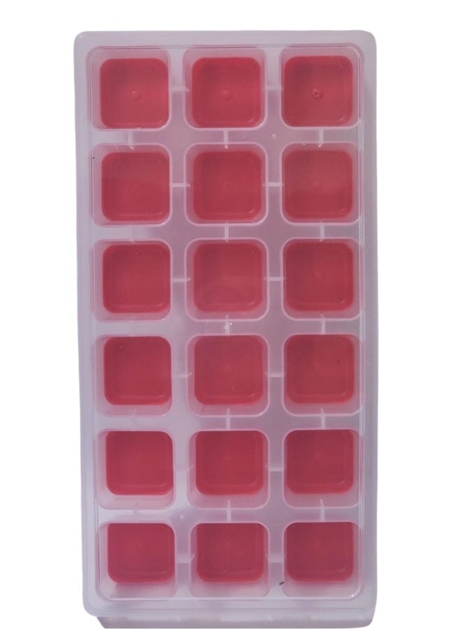 18 Ice Cube Tray with Removable Spill-Proof Lid, Freezer Ice Trays, Silicone Ice Cube Tray, Stackable Ice Trays with Lids (Multicolor)