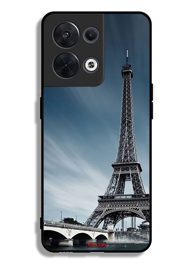 Tolwak Oppo Reno8 5G Protective Case Cover Eiffel Tower - Image 2
