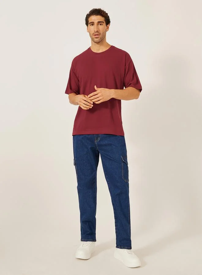 Styli Back Graphic Print Jersey Oversized T-Shirt