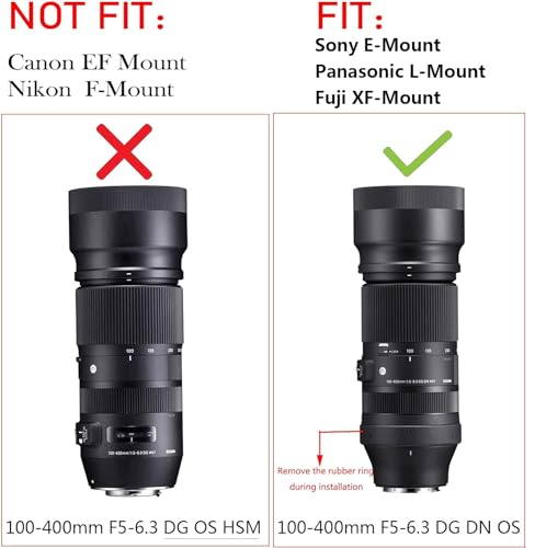 Haoge LMR-SM140S Lens Collar Replacement Foot Tripod Mount Ring Stand Base for Sigma 100-400mm F5-6.3 DG DN OS Lens Sony E Mount Art 105mm F1.4 DG HSM Built-in Arca Type Quick Release Plate - Image 2