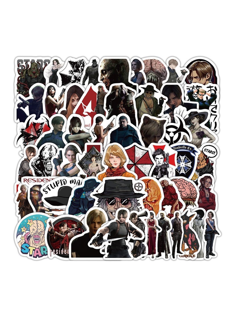 ملصق فينيل مقاوم للماء لطيف من ريزيدنت إيفل مكون من 50 قطعة - Image 1
