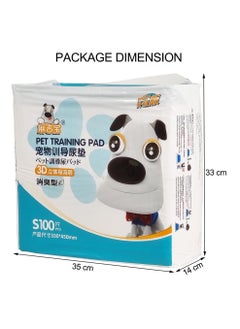 NNC PETS Pet toilet training mat, 6 Layer Leak-Proof Pee Pads for Small dogs, Tear-resistant and Odor controlled, 100Pcs Disposable Pet Pads for Home and Travel, Comfortable pet mat, 45 cm (White)  - Image 2