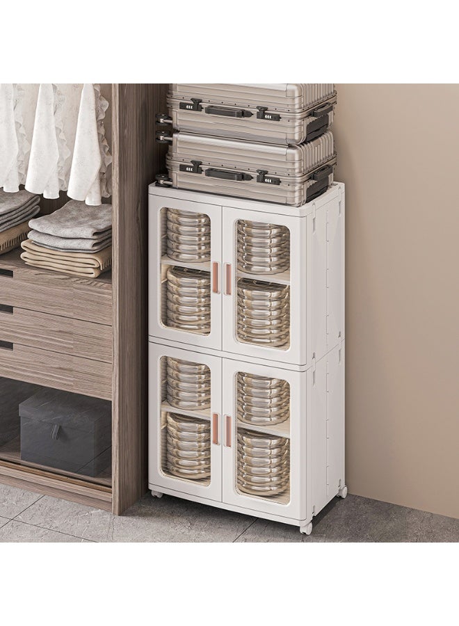 CityRiya-Long Tall Narrow Storage Cabinet, Kitchen Storage Bins, Pantry Storage Cabinet with Adjustable Shelves, Cupboard Closet, Storage Organizer for Bathroom, Living Room, Bedroom  - Image 3