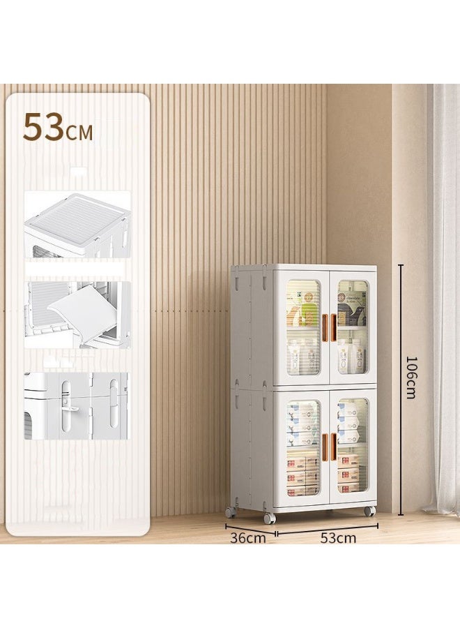 CityRiya-Long Tall Narrow Storage Cabinet, Kitchen Storage Bins, Pantry Storage Cabinet with Adjustable Shelves, Cupboard Closet, Storage Organizer for Bathroom, Living Room, Bedroom  - Image 4