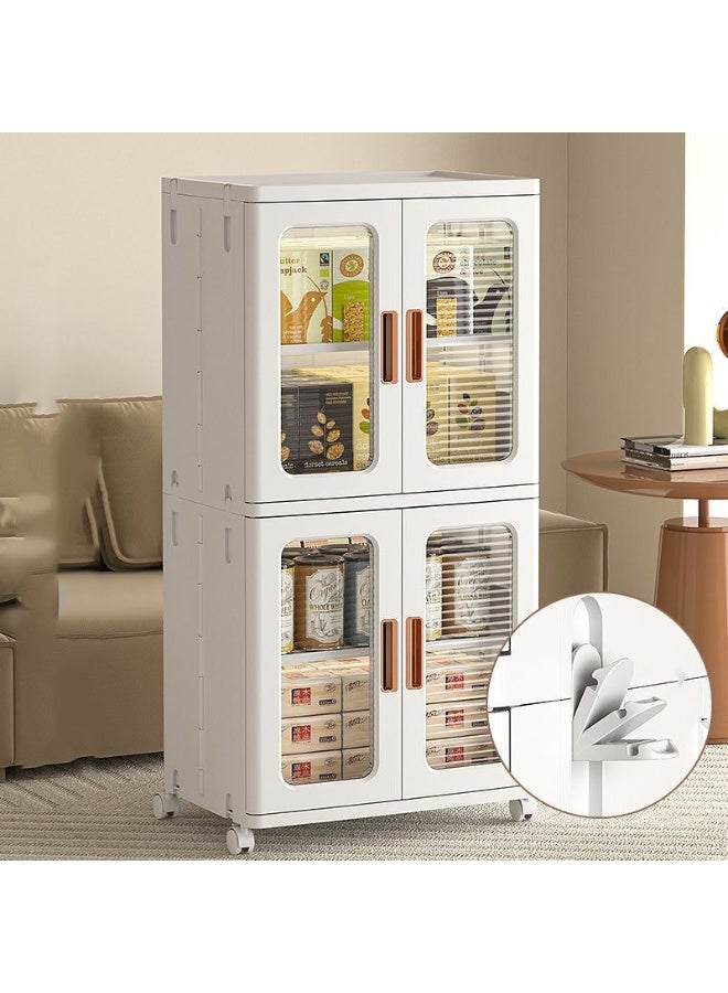CityRiya-Long Tall Narrow Storage Cabinet, Kitchen Storage Bins, Pantry Storage Cabinet with Adjustable Shelves, Cupboard Closet, Storage Organizer for Bathroom, Living Room, Bedroom  - Image 2