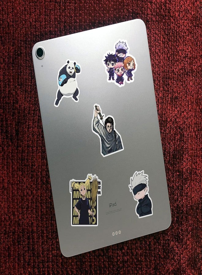 EXO DECOR Pack of 56 Jujutsu Anime Aesthetic Vinyl Stickers for Laptop, Journal, Bike Helmet, Diary, Guitar, Mobile Case - Waterproof Residue Free Manga Sticker - Image 3