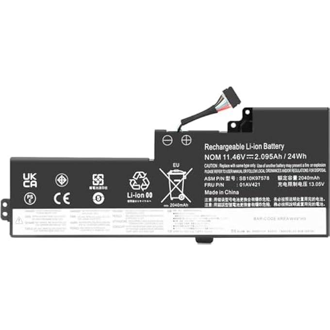 rayihni (11.4V/24WH) 01AV420/01AV421 LAPTOP BATTERY FOR LENOVO THINKPAD T470/T480/A475/A485/TP25 SERIES NOTEBOOK 01AV419/01AV489/SB10K97576/SB10K97577/SB10K97578) - Image 2