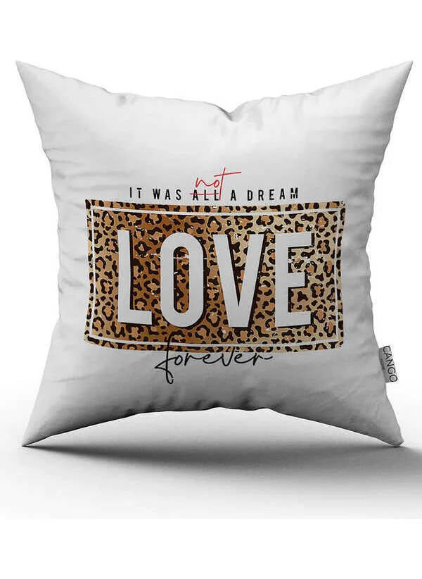 Cango Home Double Sided White Black Leopard Love Written Digital Print Throw Pillow Pillow Case - CGH417-CT