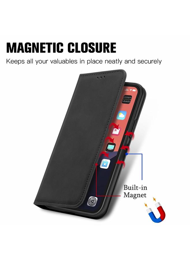 S-TOP Case For iPhone 15 Pro Retro Skin Feel Magnetic Flip Leather Phone Case - Image 4