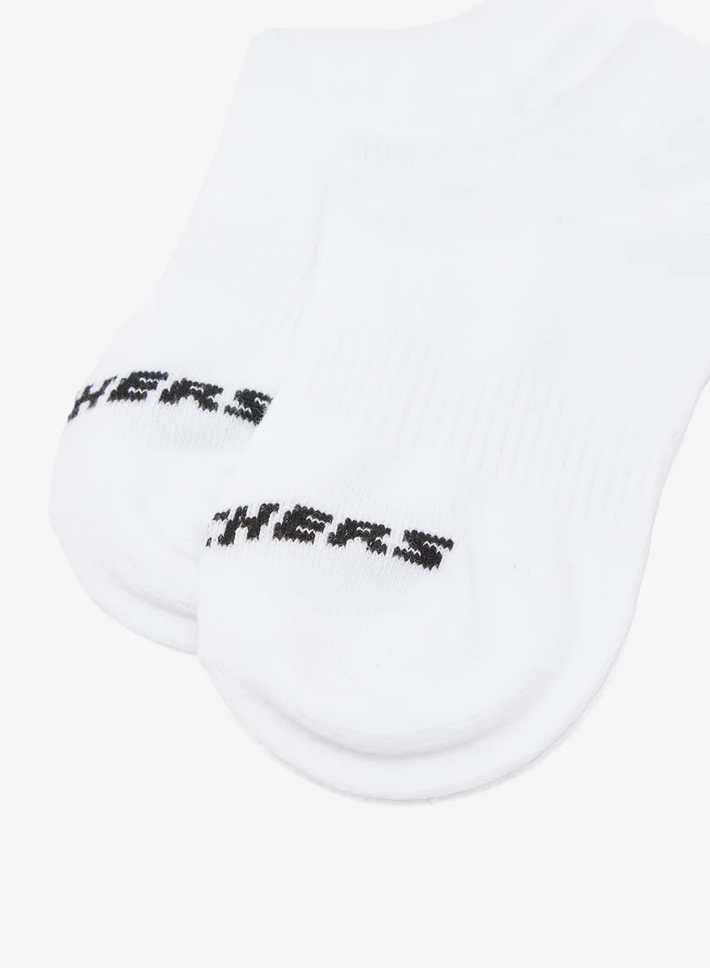 Skechers WHITE / TRADITIONAL 3 Pack Non Terry No Show Socks  | Best Price UAE