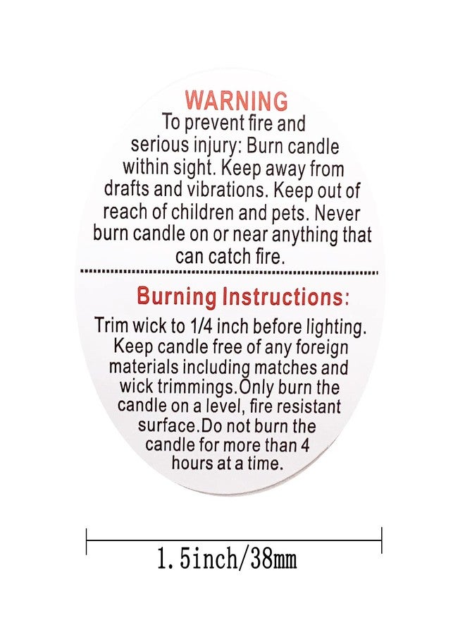 MYYZMY 1000pcs Candle Warning Labels - 1.5in Jar Stickers, Safety Stickers for DIY Candle Jars & Tins - Image 2