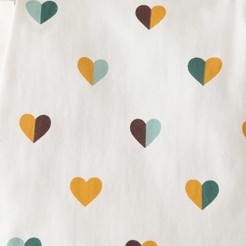 Fullfamous Baby Girl Clothes Gifts Outfits,Fall Winter Long Sleeve Romper and Pant Set Yellow Heart 6-12 months - Image 5