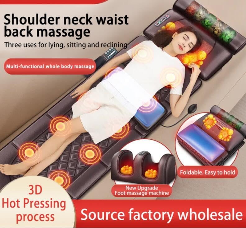 FENGMINGOO Back Shoulder Hips and legs Massager - Adjustable Massage Chair, Ease Stiffness/Tension with 5 Zone Settings, Relax Full, Upper Lower Back Muscles, Roller, Vibration, Soothing Heat（Brown） - Image 2