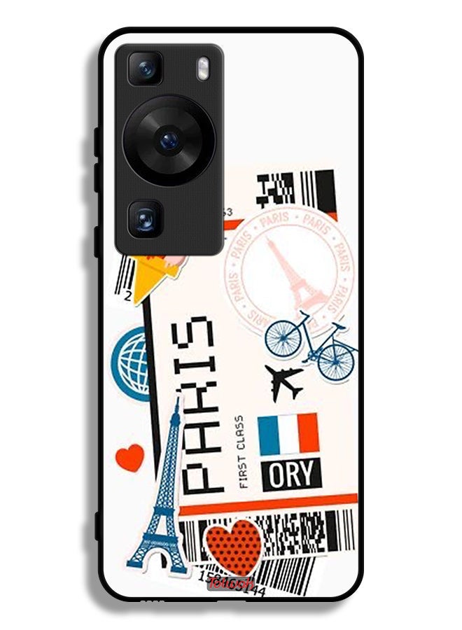 Tolwak Huawei P60 Pro Protective Case Cover Paris Sticker - Image 1