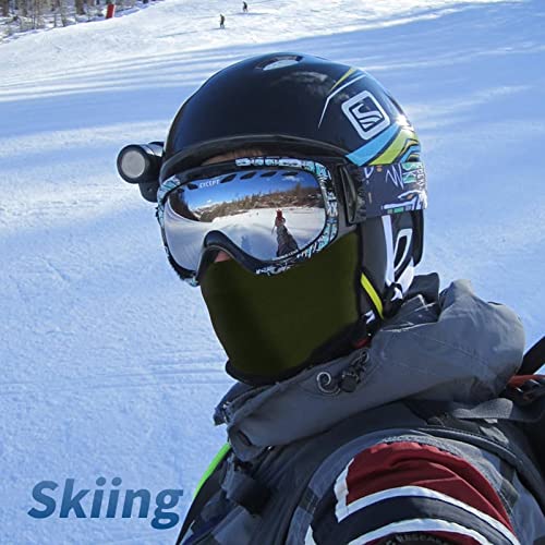 YESLIFE 2 Pieces Balaclava Ski Mask for Men and Women, Winter Face Mask, Shiesty for Skiing, Snowboarding & Motorcycle (Army Green+Black) - Image 3