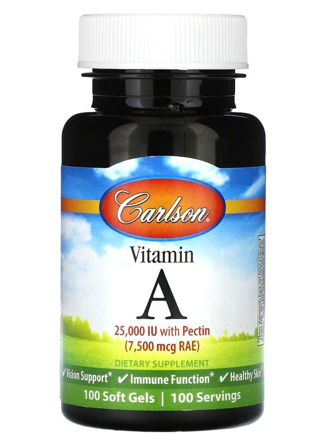 Vitamin A 7500 mcg RAE (25000 IU) 100 Soft Gels